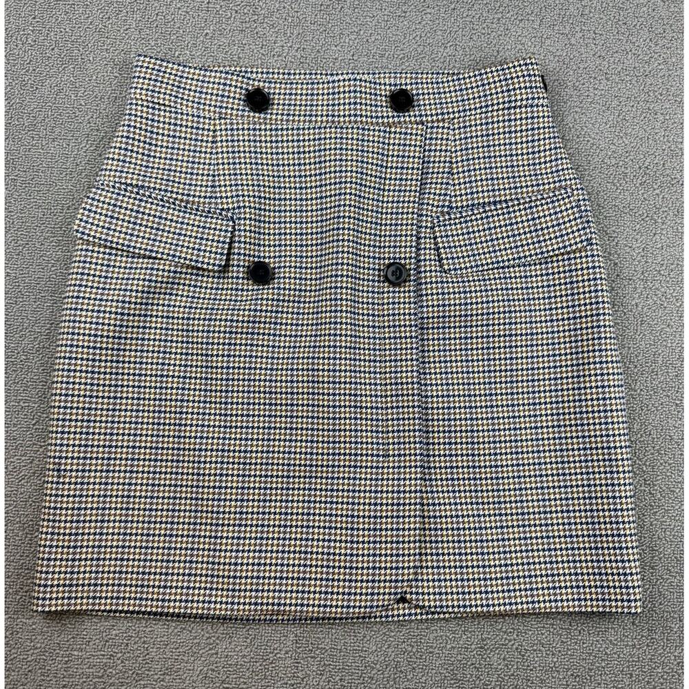 Claudie Pierlot Women's Multi Color‎ Plaid Houndstooth Double Pocket Mini Skirt